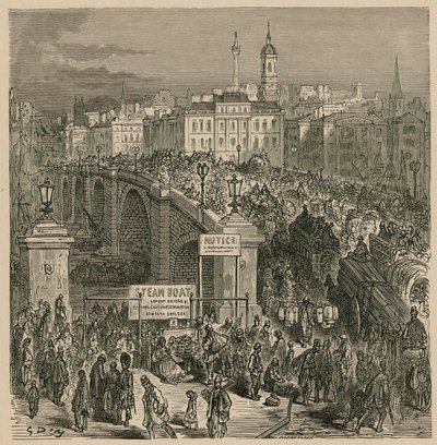 Verkehr auf der London Bridge von Gustave Dore